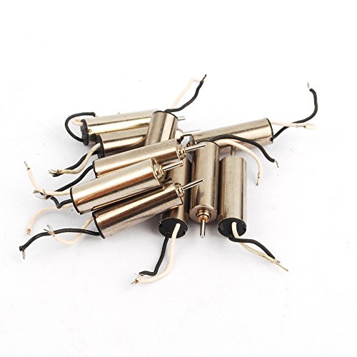 10pcs Dia 5mm Micro Coreless Motor 3V DC 50mA 48500RPM High Speed Motor DIY RC Aircraft