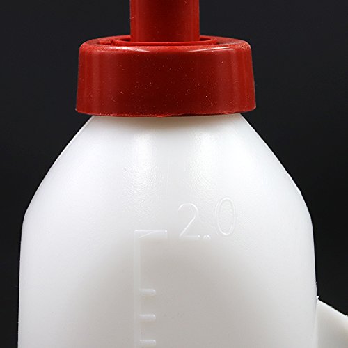 Calf Milk Feeder Bottle with Nipple Sheep Lamb Milk Bottle Holder Teat 2 Liter Milking Feeding Replacement Rearing Drinker by Livestocktool