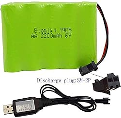 Blomiky 6V 2200mAh Ni-MH 5 AA Rechargeable Battery