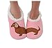 Snoozies Womens Classic Splitz Applique Slipper Socks - Dachshund, Small