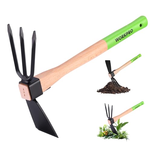 WORKPRO Hoe and Cultivator Garden Rake with 14