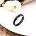 Somen Tungsten 4mm Ceramic Black Brushed Comfort Fit Wedding Ring,8