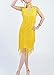 Whitewed Vintage 1920s 20S Great Gatsby Style Flapper Dresses Costumes Outfits,Yellow,12/14
