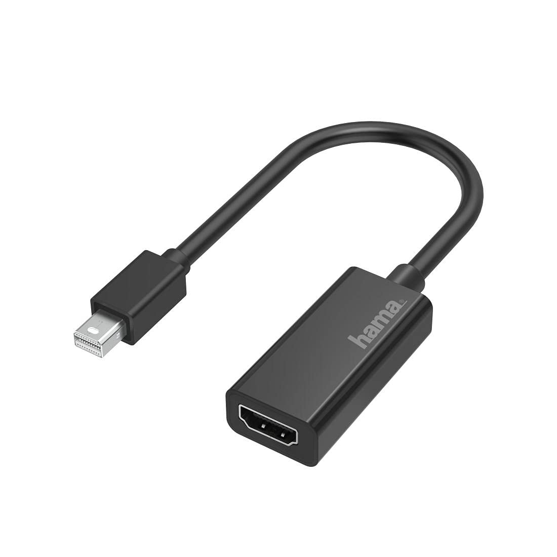 Hama Mini DisplayPort to HDMI Adapter, 4K Ultra HD 30Hz (Mini DisplayPort Adapter for Connecting PC, Laptop, MacBook, Tablet to Monitor, TV, Projector, Compatible with Thunderbolt 2, Elegant Case)
