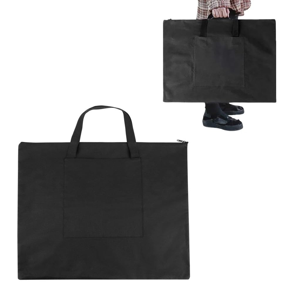 XGOPTS A2 Canvas Art Portofolio Carrying Bag,Artist Multifunctional Waterproof Drawing Sketch Board Bag Portfolio Folder for Artwork Drawing Painting Photography Poster Art Supplies