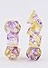 Hengda dice Polyhedral Gaming Dice Complete Sets of 7-Die Dice - D4 D6 D8 D10 D12 D20 & Percentile Dice – Great for Tabletop, Roleyplaying & DnD Games, Math & MTG (Purple/Yellow)
