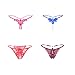 Nightaste Women's Lace G-String Thong Panties Assorted Cute T-Back Tanga Lingerie Underwear (L, Style 4)