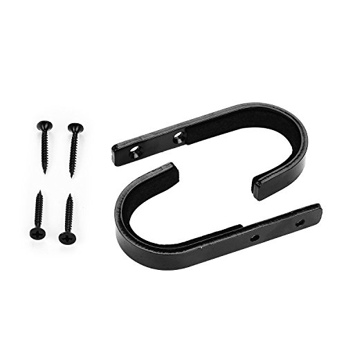 Gun Rack Shotgun Hooks Rifle Hangers Archery Bow Felt Lined Wall Mount Storage (A-Black) - Thumbnail 2