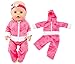 ebuddy Total 5 Sets Baby Doll Clothes Include Bikini Rompers for 43cm New Born Baby Dolls, 15 inch Dolls