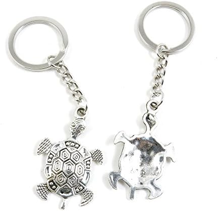 100 PCS Arts Crafts Fashion Jewelry Making Findings Key Ring Chains Tags Clasps Keyring Keychain J5LG4U Tortoise Turtle