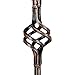 Exhart Solar Garden Stake Lights – Solar Glass Red Spiral Flame Garden Stakes – Handblown Glass Finial Lights, LED Accent Lights That Transform a Garden Driveway or Event (9in Glass 36in Stake) …