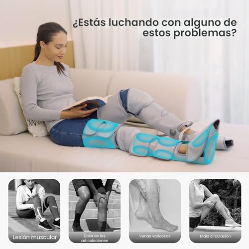 Snailax Leg Massager for Men and Women for Home and Office | Calf Massager with Air and Heat Compression, 3 Modes, 3 Intensity, Adjustable, Gift for Women and Men