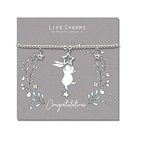 Rosey Rabbit - Congratulations Silver Plated Bracelet - Beautiful Gift For Her - Women's, Ladies, Girl's, Female Jewellery