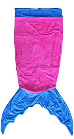 Carrillos Mermaid Tail Blanket Soft & Warm Crystal Velvet Sleeping Bags for Kids & Teens(Pink+Blue)