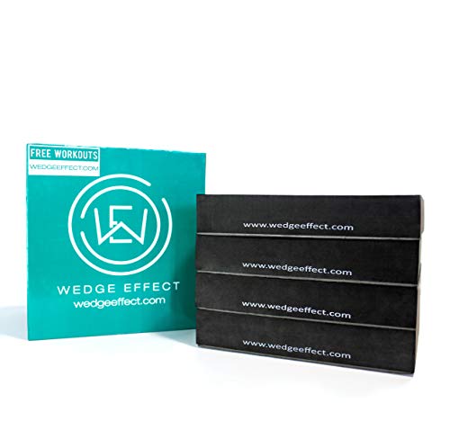 Wedge Ledge – Foam Soft Stack-able 3 Inch Plyo Box for Plyometric and Jumping Exercises and Conditioning, Non-Slip Resistant Grip Bottom, Safer Design, Portable, Black, Set Of 4