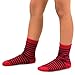 TeeHee Little Boys Basic Cotton Crew Socks 6 Pair (6-8 Years, Bright Stripe)
