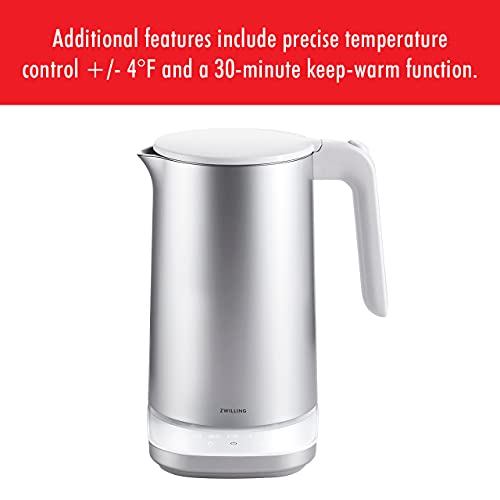 ZWILLING Enfinigy Cool Touch 1.5Liter Electric Kettle Pro, Cordless
