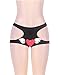 Luccy K Sexy Lingerie for Women for Sex Plus Size Prime Crotchless Open Crotch Back Bandage Large Size Panties Black L