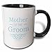 3dRose Mother of The Groom in Blue-Wedding-Part of Matching Marriage Party Ceremony Set Mug, 11 oz, Black