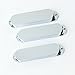 Strat Style Single Coil Guitar Pickup Cover Set,No holes/Chrome Finish