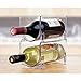 mDesign Plastic Free-Standing Wine Set Rack Storage Organizer for Kitchen Countertops, Pantry Cabinet, Fridge Organization - Holds Water Bottle and Alcohol Bottles - 8 Pack - Clear