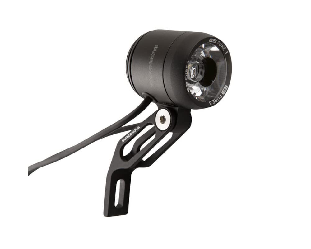 SUPER NOVA Unisex - Adult E3 Pure 3 Front Light Black Dynamo