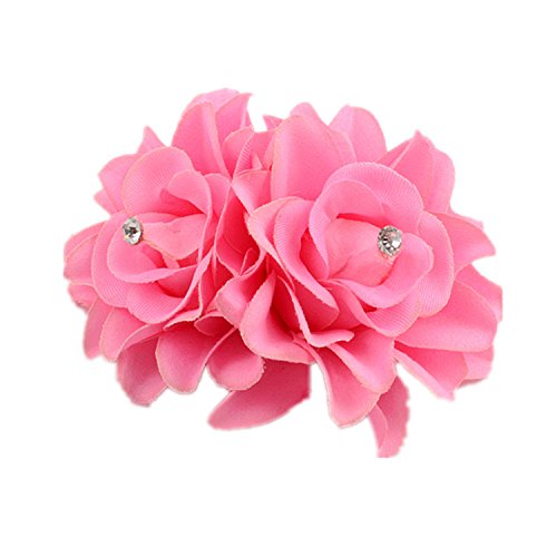 Wcysin 5 Pack Flower Brooch Floral Hair Clips for Women Rose Hair Accessories Wedding - Thumbnail 5