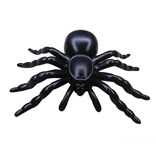 Wensltd Halloween Plastic Black Spider Joking Toys Decoration Realistic