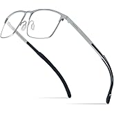 FONEX Titanium Glasses Frame,Men Square Myopia Optical Eyeglass Frame 8521
