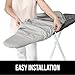 The Original GORILLA GRIP Ironing Board Cover and Pad, Silicone Coating, Thick Scorch Resistant Padding, Heavy Duty Iron Covers Standard Boards, Hook and Loop Fastener Strap, Chevron, 15x54