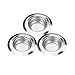 Pictek 3-Piece 4.5-Inch Diameter Non-Deformable Corrosion-Resist Stainless Steel Sink Drain Strainer with Stripe Wave Mesh, Silver
