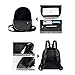 Leparvi Backpack Purse For Women Nylon Mini Daypack Bag Ladies Tote Handbag Purse Crossbody Bags School Work (Mini Black)