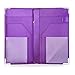 Deluxe Server Book Organizer for Restaurant Waiter Waitress Waitstaff | Purple & Gold Corners | 9 Pockets Includes Zipper Pouch with Pen Holder | Holds Guest Check Pad, Money, Coins