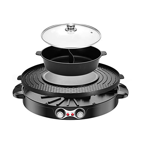 Kacsoo Upgraded Electric Grill Hot Pot, 2 in 1 Multifunction Electric