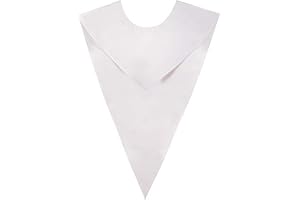 ZORESCOLEO Elegant Satined Academic Stole V Shaped Collar for Graduations Conferences with Optional Adult and Children Size