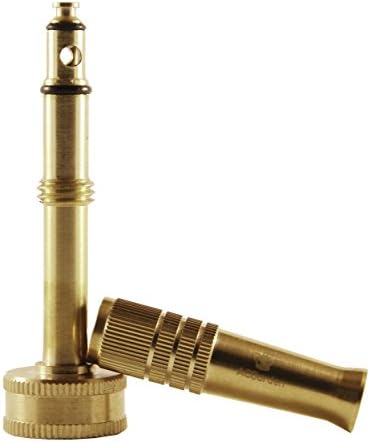 ACGarden Brass Hose End Sprayer Nozzle Attachment Adjustable Variable Pressure Jet to Gentle Mist. Solid Construction with Knurled Grip. Add The Cannon400 to Your Garden Tool/Car Wash Line Up!