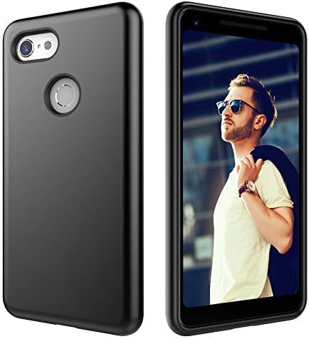 Case for Google Pixel 3,Digital Hutty Dual Layer Shockproof Heavy Duty Protective Cover for Google Pixel 3 Black