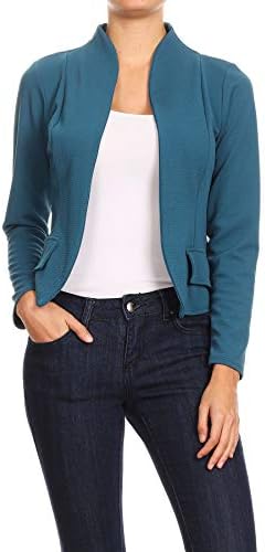 MissMissy Womens Casual Business Slim Fit Long Sleeve Blazer Jackets J907