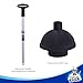 MR.SIGA 2 Way Rubber Toilet and Drain Plunger,Heavy Duty, Aluminium Handle, Black