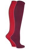 SockShop Women's 2 Pair Sockshop Plain Bamboo Knee High Socks