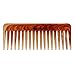 Greenery Luxury Amber Broadsword Wide Teeth Hair Detangling Healthy Comb Hairdressing Brush Handcraft with Handle, Christmas Gift-D