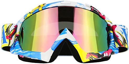 Motorcycle Goggles Dirt Bike ATV Motocross Mx Goggles Glasses for Men Women Youth Kids (8 Color) (C-41)