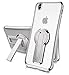 iPhone X/XS Case, Vivafree [Skyfall Series] Premium Kickstand Transparent Slim Fit Clear Full Protection Cover Case Kick Stand [Wireless Charging] for Apple - Silver