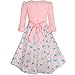 Sunny Fashion Girls Dress 2-in-1 Bolero Elegant Swan Party Dress Size 4-10