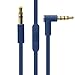 Replacement Audio Cable Cord w/ In-line Remote & Microphone for Beats by Dr Dre Headphones Solo Studio Pro Detox Wireless Mixr Executive (Blue)
