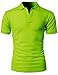 H2H Mens Casual Regular Fit Basic Short Sleeve Button Down Pique Polo Shirts