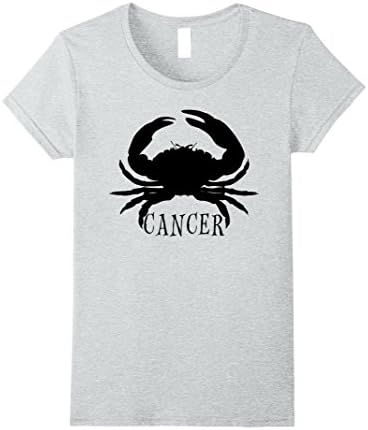 Womens Astrology Cancer Crab Fun T-shirt Horoscope Men Women Kids XL Heather Grey