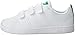 adidas NEO Boy's VS ADVANTAGE CLEAN CMF C Shoe, WHITE/WHITE/GREEN, 12 Medium US Little Kid
