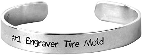 #1 Engraver Tire Mold - Unisex Hand-Stamped Aluminium Bracelet