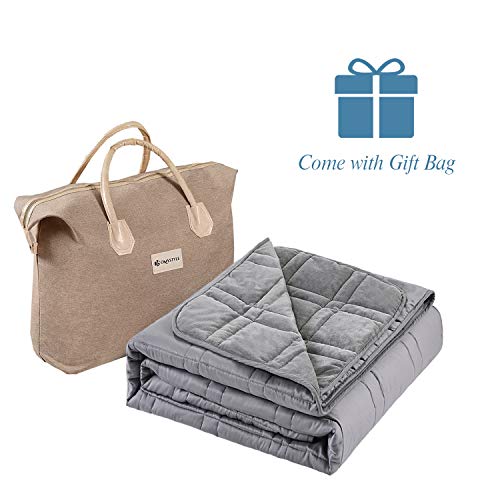 OMYSTYLE Warming & Cooling Weighted Blanket for Adult and Kids(15lb, 48